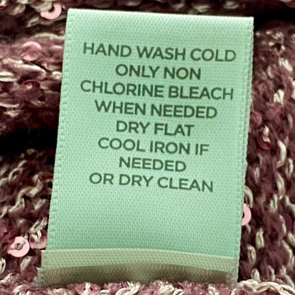 AVENUE Marled Knit Sequin Cardigan Mauve Sz 14/16 EUC - Picture 7 of 7